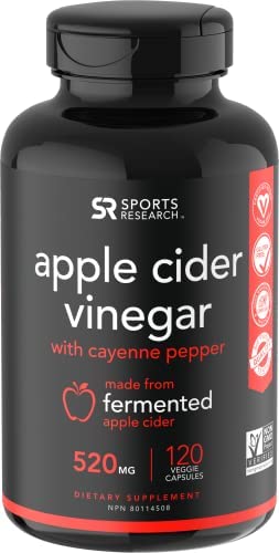 Sports Research Apple Cider Vinegar with Cayenne Pepper 120 Count Sports Research Apple Cider Vinegar with Cayenne Pepper 120 Count