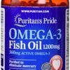 ピューリタンズプライド(Puritan's Pride) オメガ3 魚油 フィッシュオイル 1200 mg.ソフトジェル ピューリタンズプライド(Puritan's Pride) オメガ3 魚油 フィッシュオイル 1200 mg.ソフトジェル